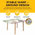 thumbnail image 4 of Happy Easter Table Cloths for 5 Foot Rectangle Tables, Cutte Rabbits Eggs Floral Plants Watercolor Patio Waterproof Elastic Fitted Tablecloths, Washable Rectangular Table Cover for Camping, 4 of 8