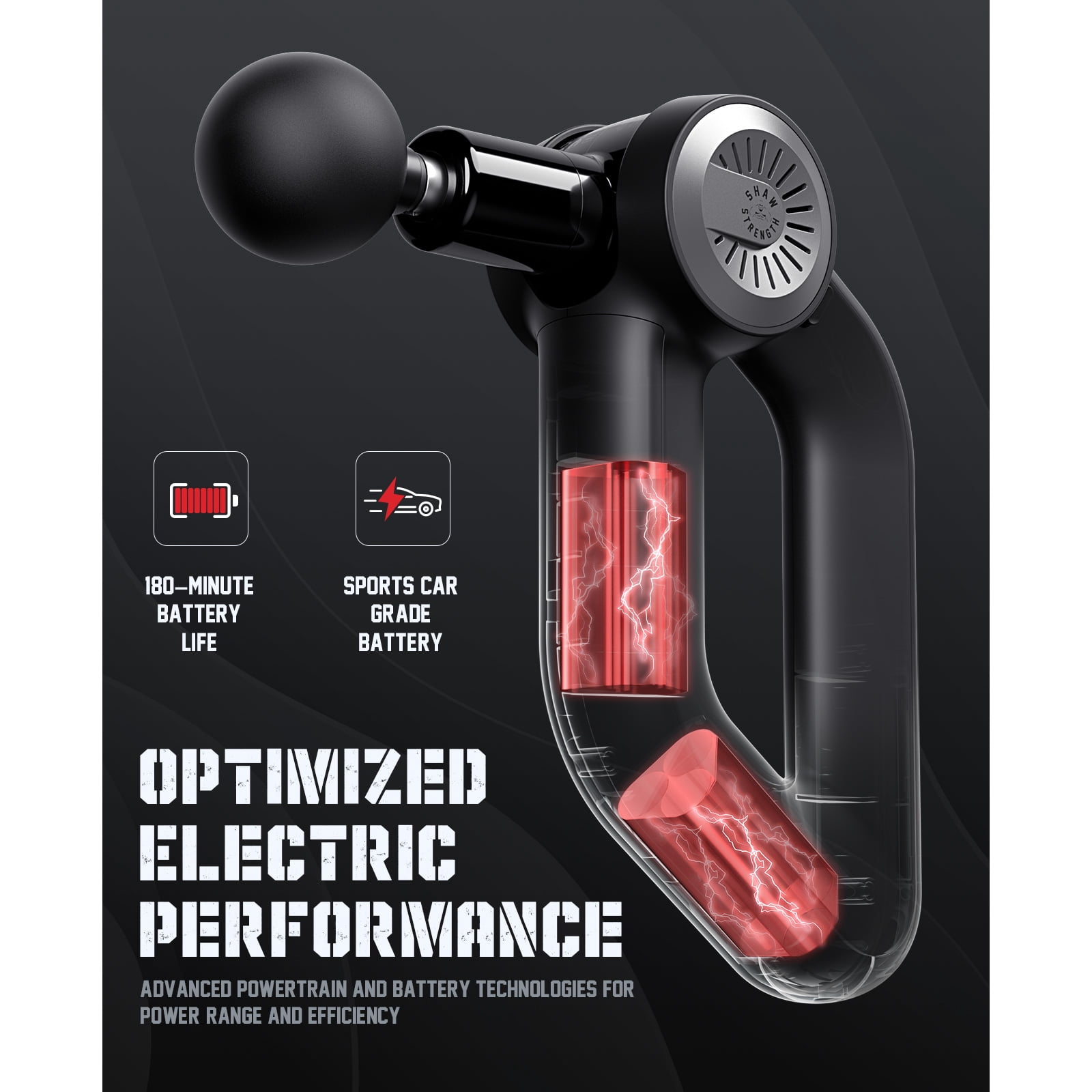 Multi-grip S6 Pro Massage Gun Deep Tissue Percussion with 16mm Amplitude Pain Relief, Faster Charging Professional Muscle Massager Gun for Athletes,Handheld Massagers for Muscles,  OLED 7 Attachments