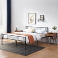 thumbnail image 2 of VECELO 3-piece Bedroom Set, Metal Bed Frame and Nightstands, Queen Size, 2 of 8