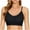 Black, variant on Herrnalise Women's Lace Edge Vertical Stripe Back Bra Padded Bra Wireless Lingerie For women