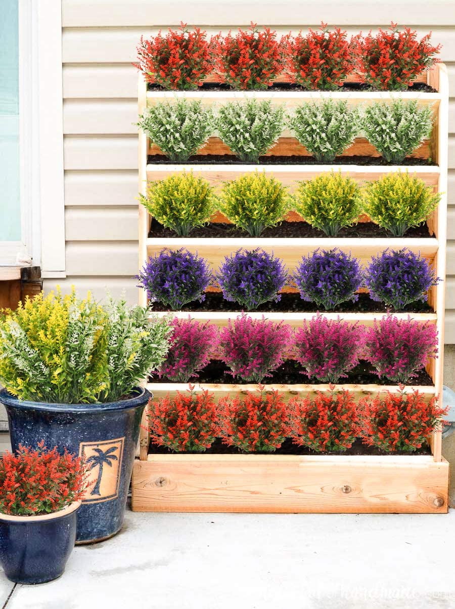 Sinhoon 16 Bundles Artificial Lavender Flowers for Outdoor Decoration, UV Resistant Fake Shrubs Garden Indoor Outdoor Decor (Yellow)