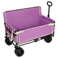 thumbnail image 6 of 3-in-1 Convertible Wagon Cart with Bench Seat & Storage - Heavy-Duty 500lbs Capacity, 180L All-Terrain Utility Wagon for Outdoor, Compact Foldable Design, Purple, 6 of 9