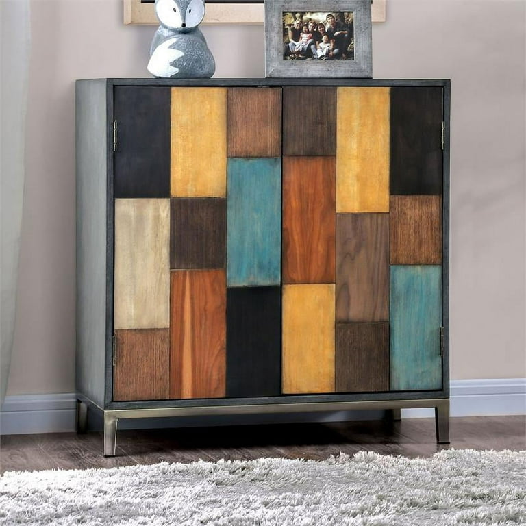 Multi color on sale accent cabinet