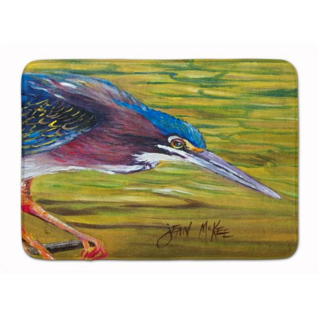 Carolines Treasures JMK1016RUG Green Heron Machine Washable Memory Foam Mat