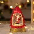 thumbnail image 3 of Gumesh Snow Globe Night Light with Christmas Tree, Portable Desktop Decor with Glowing LED Base, Winter Village Scene under Glass Dome, 3 of 5