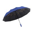 thumbnail image 2 of Paraguas automático plegable de plástico negro para exteriores, ideal para protegerse del sol y la lluvia. Paraguas de poliéster., 2 of 6