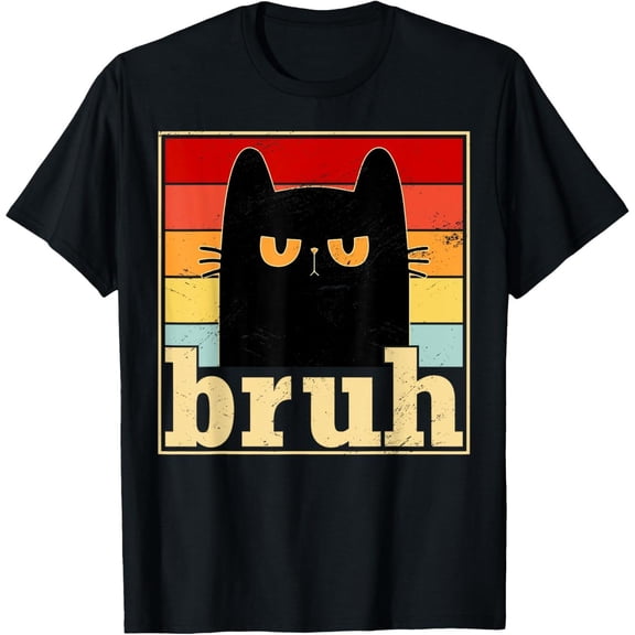 Funny Bruh Cat Meme Shirt for Men Women T-Shirt