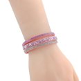 thumbnail image 2 of Ayyufe Women's Rhinestone Leather Wristband Cuff Punk Bracelet Bangle, 2 of 7
