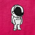 thumbnail image 2 of Dalix Astronaut Embroidered Mens Tee Cotton Casual Short Sleeve Crewneck Soft Fit in Fuchsia L Large, 2 of 5
