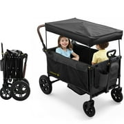 BabyVista Wagon Stroller All-Terrain for 2 Kids with Canopy, Parents Organizer, Adjustable Handlebar, Compact Foldable Baby Stroller Collapsible Toddler Stroller