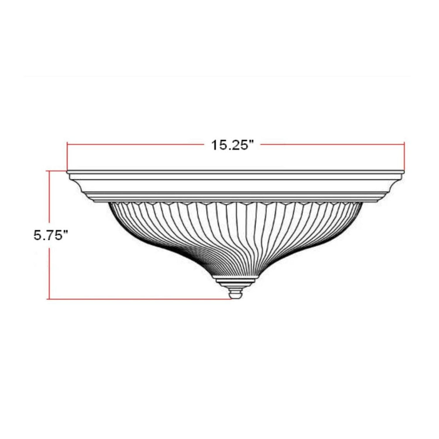 Design House WM650723 Traditional 3-Light Indoor Dimmable Ceiling Light with Frosted Glass for Bedroom Hallway Kitchen Dining Room, Polished Brass