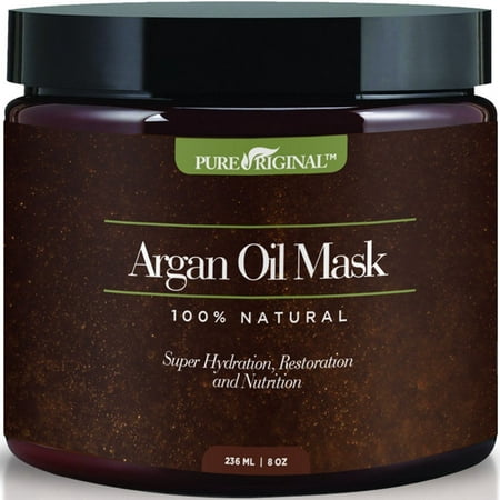 Pure Originals Argan Oil Hair Mask, Deep Conditioner 8 Oz,100% Organic Jojoba Oil, Aloe Vera & Keratin, Repair Dry, Damaged Or Color Treated Hair After Shampoo, Best For All Hair