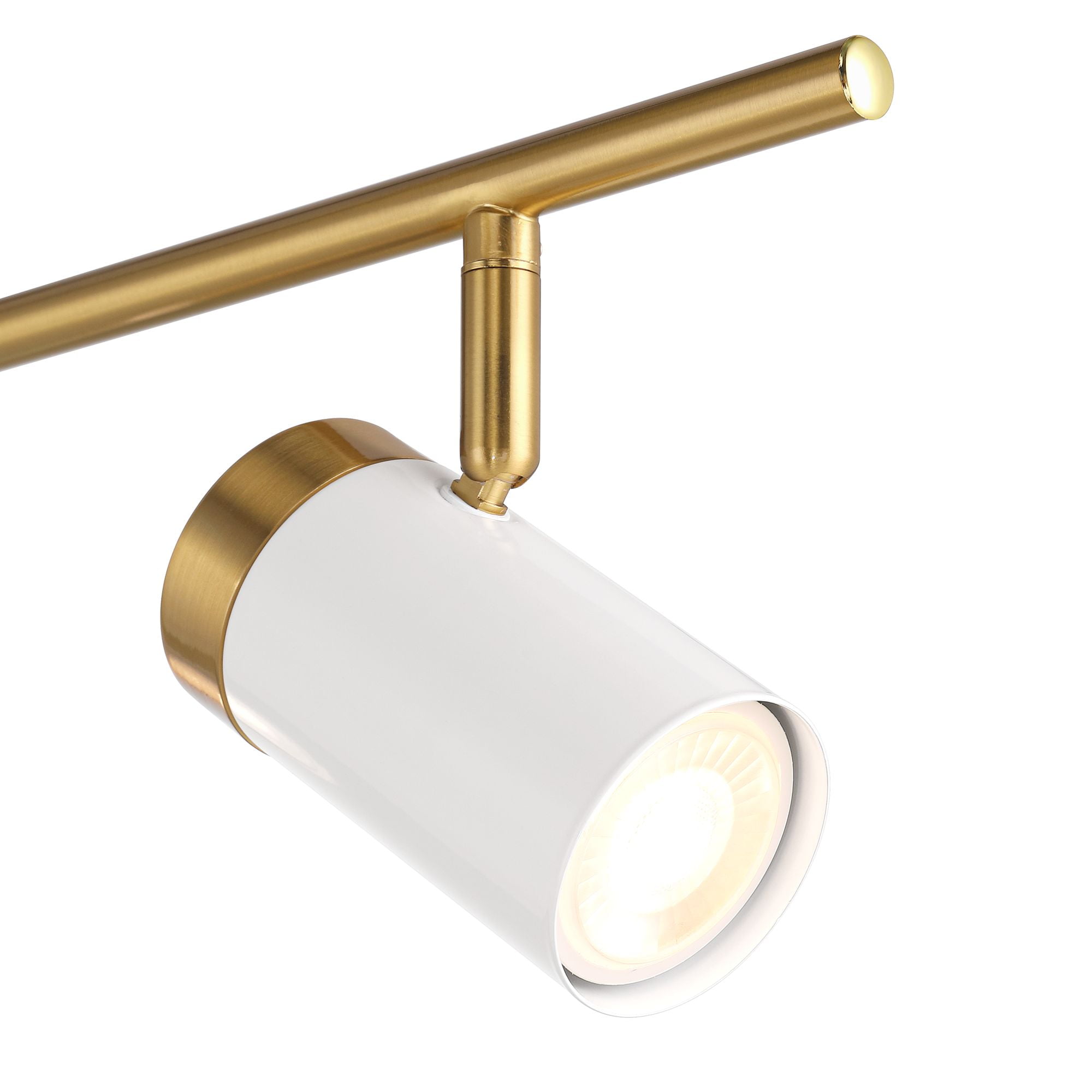 Pro Track 4-Light Heads LED Ceiling Track Light Fixture Kit GU10 Dimmable Directional Gold Black Modern Kitchen Bathroom 32 1/4" Wide