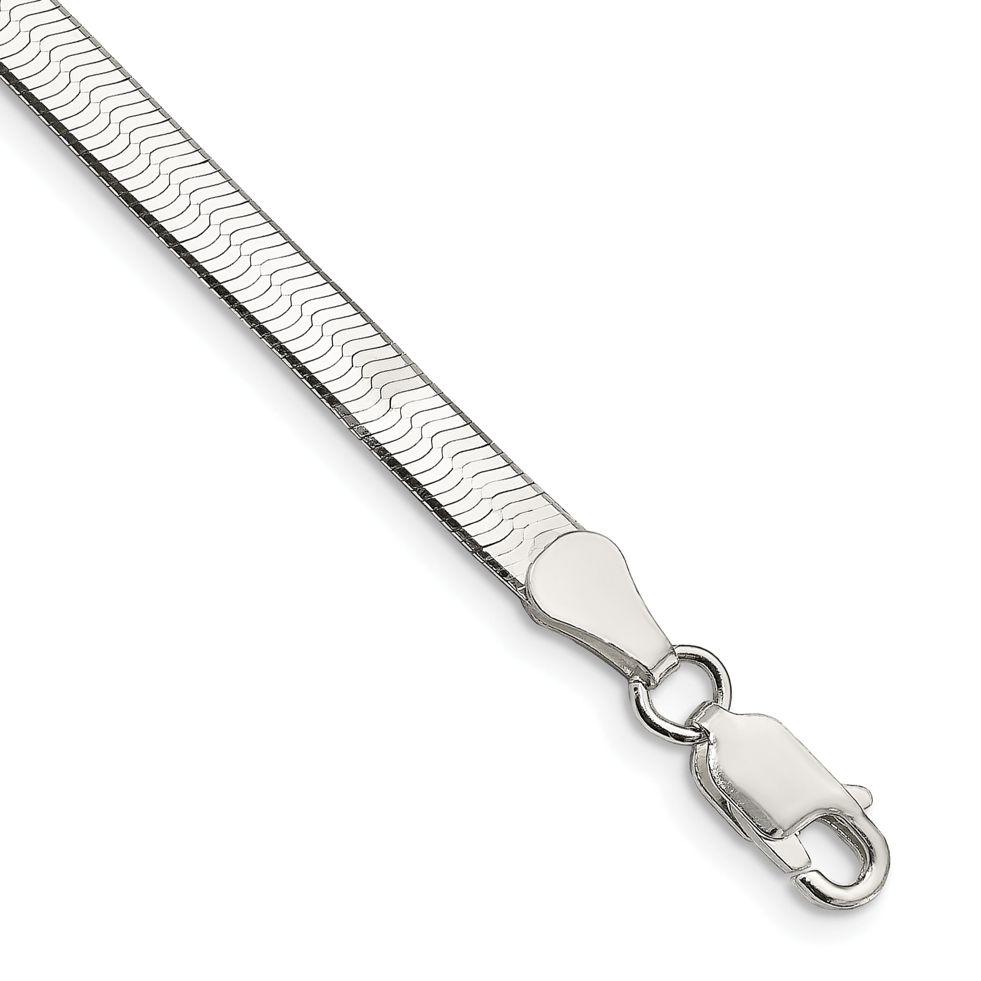 925 Sterling Silver 4.5mm Magic Herringbone Chain Bracelet