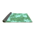 thumbnail image 2 of Ahgly Company Indoor Square Abstract Turquoise Blue Modern Area Rugs, 8' Square, 2 of 4