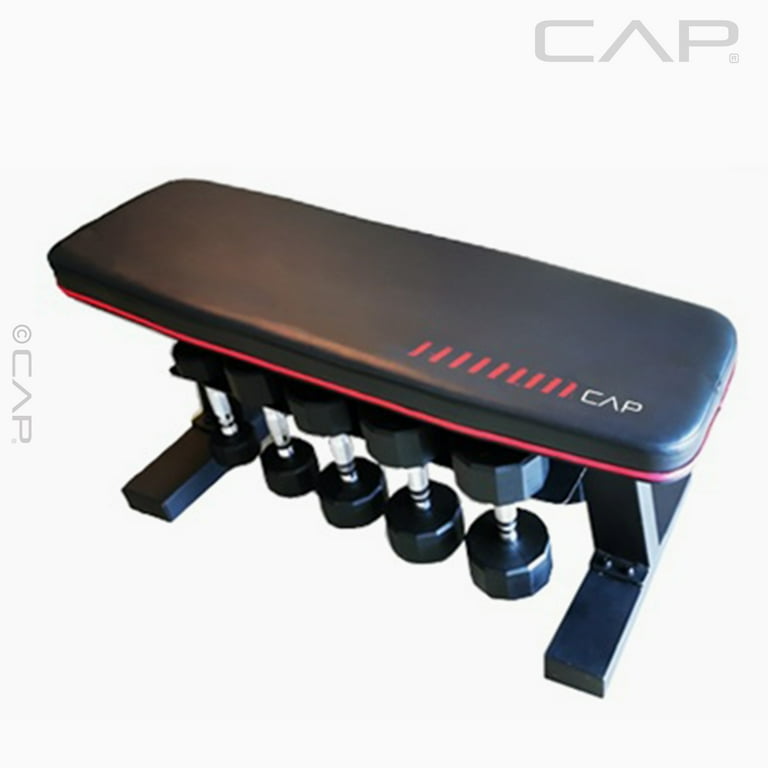CAP Deluxe Exercise Training Flat Bench with Dumbbell Storage Weight Capacity 600lb Walmart