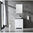 thumbnail image 4 of Wonline 24" White Bathroom Glass Top Standard Vanity Cabinet and Mirror Vanity Set Cabinet Only, 4 of 6