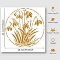 thumbnail image 2 of Snowdrop Flower Painting Stencil Floral Journal Stencils Hollow out Art and Craft Stencils PET Reusable Templates for Painting Journaling Diary Scrapbook Photo Album 11.81x11.81inch, 2 of 9