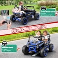 thumbnail image 2 of VIBESPARK 24V 2-Seater XL Ride on Toys with Remote Control for Toddlers, 7AH Battery Powered Ride on Electric Car for Kids w/ Metal Frame, Bluetooth, Bright LED Lights, MP3, Spring Suspension, Blue, 2 of 8