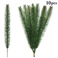 thumbnail image 2 of Christmas Pine Pick Artificial 10PCS Plastic Pine Twigs Xmas Tree Decorations, 2 of 10