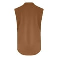 thumbnail image 4 of DuoJiaJ Women's Summer Tank Loose Fit Pleated V Neck Sleeveless Top Curved Flowy Workout Tank Tops Brown XXXL, 4 of 4