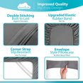thumbnail image 3 of DREAMCARE King Size Sheets - Cooling Bed Sheets with Side Pocket - 4pcs Set, 15 inches, Gray, 3 of 7