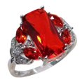 thumbnail image 2 of Opvise Wide Exquisite Workmanship Women Ring Alloy Faux Gem Rhinestone Wedding Band Jewelry Accessory, 2 of 8