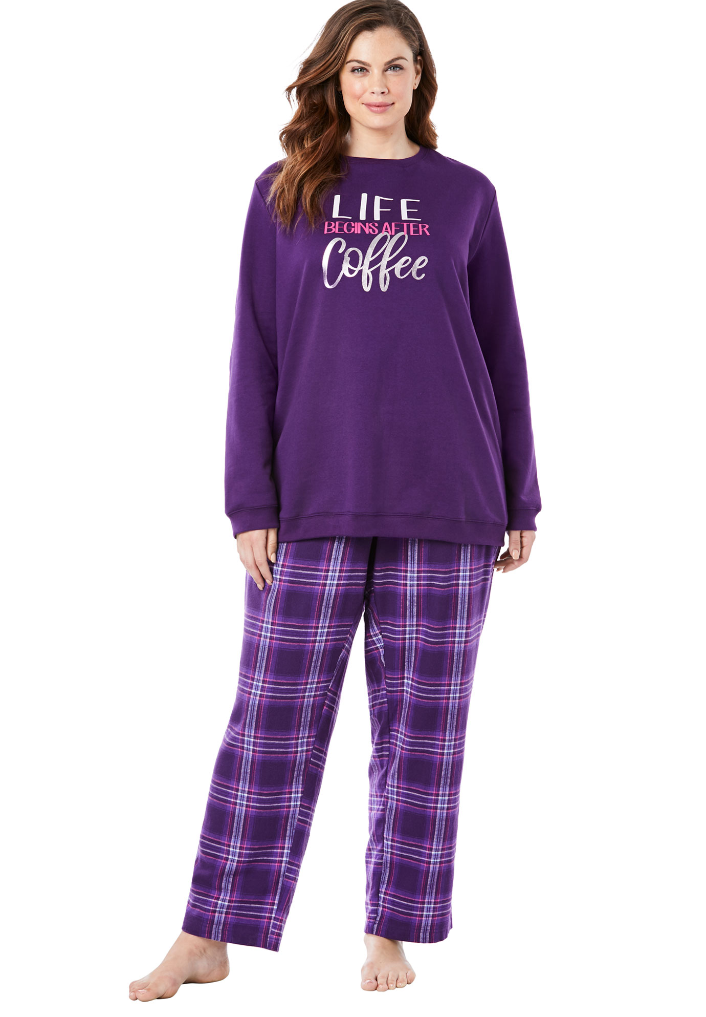 women's plus size fleece pajama pants