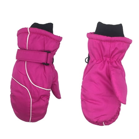 

Fsqjgq Yummy Mitten Mittens Water-Proof Toddler Winter Gloves Gloves Boys Snow Toddler Baby Skiing for Girls Kids Mittens Kids Gloves Mittens Kids Hat with Gloves Attached Polyester Hot Pink