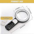 thumbnail image 2 of Magnifying Glass With Light, 30x Handheld Large Magnifying Glass 18 Leds, 2 of 5