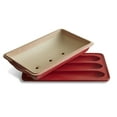 thumbnail image 4 of Emile Henri Ceramic Baguette Bread 3 Loaf Oven Baking Pan with Lid, Burgundy, 4 of 7