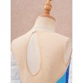 thumbnail image 6 of Miutii Girls Gymnastics Leotard Shiny Rhinestone Performance Dancewear Figure Ice Skating Dress Dancing Outfits Light Blue 12, 6 of 7
