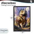 thumbnail image 4 of Stupell Industries Bohemian Fierce Horned Dinosaur Black Floating Frame Canvas Art, 17 x 25, by Creative Studio, 4 of 8