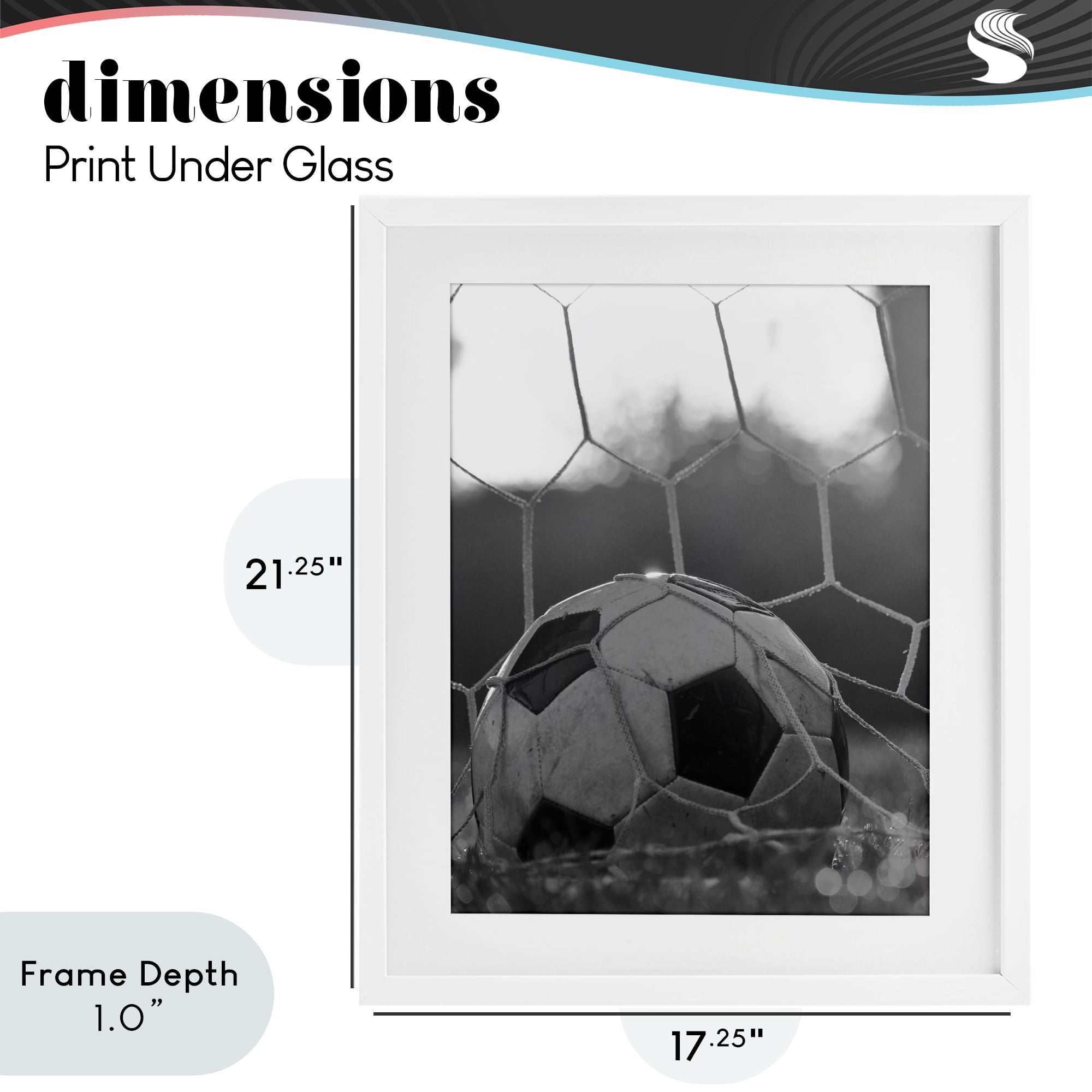 Stupell Industries Soccer Goal Score White Framed Print Under Glass, design by Marcus Prime