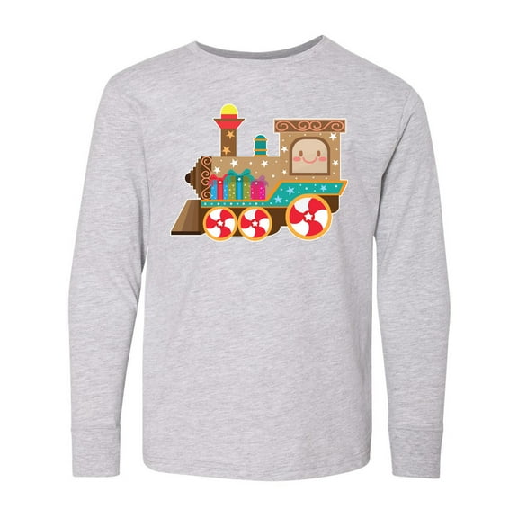 Inktastic Christmas Train Long Sleeve Youth T-Shirt