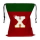 thumbnail image 2 of Bolsa de regalo navideña con cordón, 26 letras, poliéster rojo, 30 x 38 cm | Bolsa reutilizable para dulces navideños, pequeña bolsa para envolver regalos, organizador de decoración festiva, 2 of 6