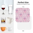 thumbnail image 6 of Yiaed pink bows Print Leather Coasters for Drinks - Cup Coasters Coffee Table Kitchen Table Bar, Home & Office Gifts Handmade Drink Coasters-Square, 6 of 6