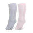 thumbnail image 1 of Kindred Bravely Compression Socks 2-Pack | Graduated Compression Socks for Circulation Pregnancy Travel (Pink & Grey Heather, Small), 1 of 7
