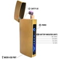 thumbnail image 2 of USB Plasma Lighter Flameless Electric Double ARC Dual Pulse Torch Rechargeable Lithium Power Battery (Infinity - Spanish Gold), 2 of 6