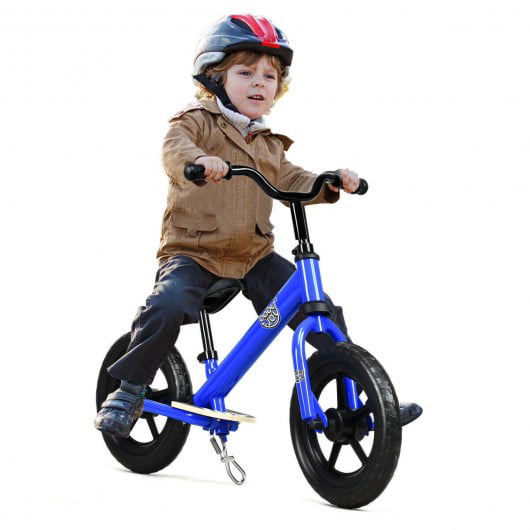 12” Kids Balance Bike No Pedal Child Training Bicycle w/ Adjustable Seat Black 