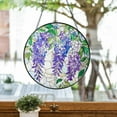 thumbnail image 4 of Wisteria Stained Glass Suncatcher, Wisteria Home Decor, Grandma Mom Birthday Gift, Wisteria Lover Gift, Wisteria Light Catcher Hanging, 4 of 5