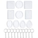 thumbnail image 1 of 20 piezas de silicona DIY llavero colgante molde de silicona cristal epoxi molde con agujero, 1 of 5