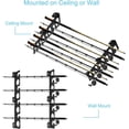 thumbnail image 2 of PinesC 2 Pair 16 Rods Fishing Rod Rack, Ceiling or Wall Mount Fishing Pole Holder Horizontal Overhead Hanger Storage Rack for Boat,Garage,Home,Cabin,Basement - Save Space black, 2 of 5