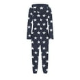 thumbnail image 4 of Pantalones largos para niña, mono de manga larga con capucha y manga larga, pijama informal de invierno cálido, ropa de dormir para niña, mono de poliéster, 4 of 5