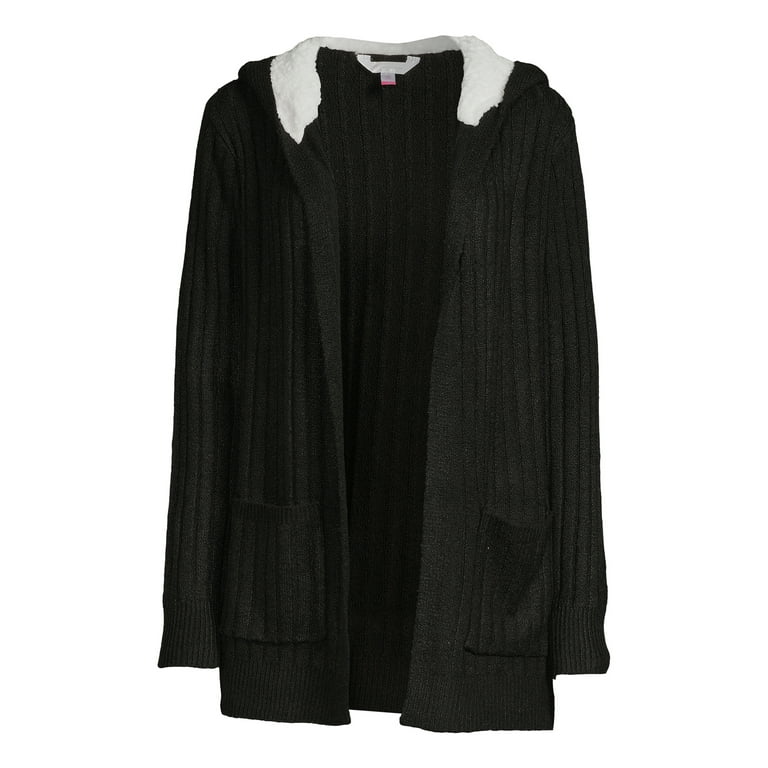Junior black top cardigan sweater