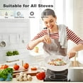 thumbnail image 3 of 17 Piece Non Stick Ceramic Cookware Set with Detachable Handle, Stackable Pots and Pans, Induction and Oven Safe, Cream White (White), 3 of 18