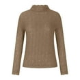 thumbnail image 2 of Hauts pour Femmes Sexy Décontracté Mode Féminine Chaud Ample Manches Longues Blouse Col Rond Pull Décontracté Hauts Blouses Tenues Mignonnes pour Adolescentes en Solde, 2 of 7