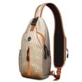 thumbnail image 1 of Retro Sling Bag, Sketch Style Geometric Crossbody Backpack with Tribal and Rustic Elements for Daily Use, 1 of 6