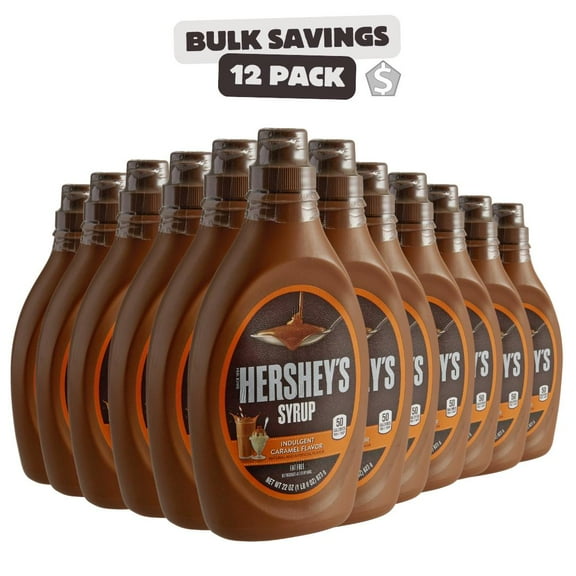 HERSHEY'S Caramel Syrup 21.09 fl. oz. (22 oz.) - 12/Case