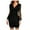 Black, variant on under 10.00 LYXSSBYX Women Long Sleeve Fall Drees for Women Point Print Mesh Sexy Retro Elegant V-Neck Party Club Organza Dress